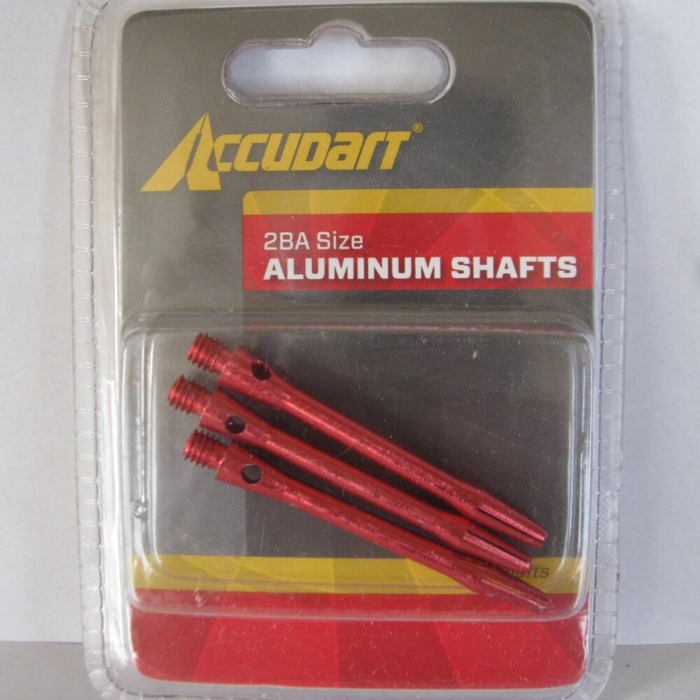 Red Accudart Dart Aluminum Shafts: size-2BA - Brand New Factory Sealed
